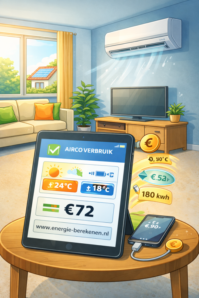 Wat kost een airco in verbruik per maand?